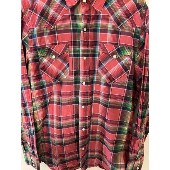 Polo Ralph Lauren Western Flannel Pearl Snap Shirt Men's Medium Multicolor Aztec - Picture 4 of 14